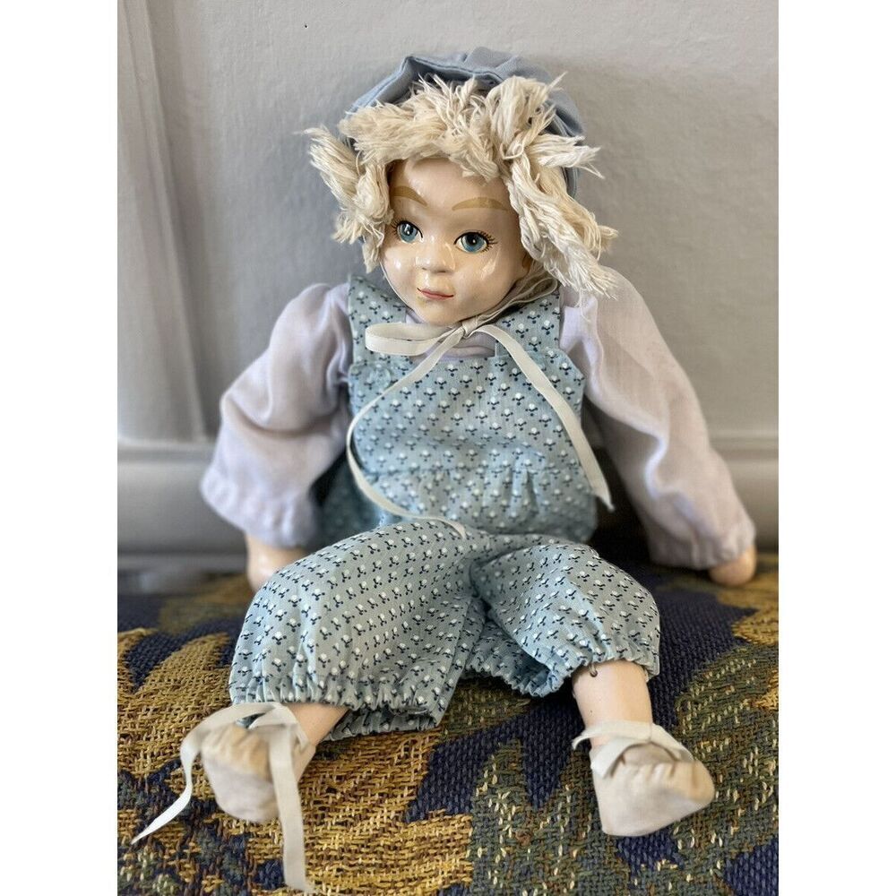 Vintage Mary Lake Thompson for Balos Sweet Doll Perfect! 16" Tall Ceramic/Cloth